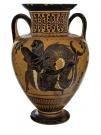 Anfora attica con Eracle e Tritone